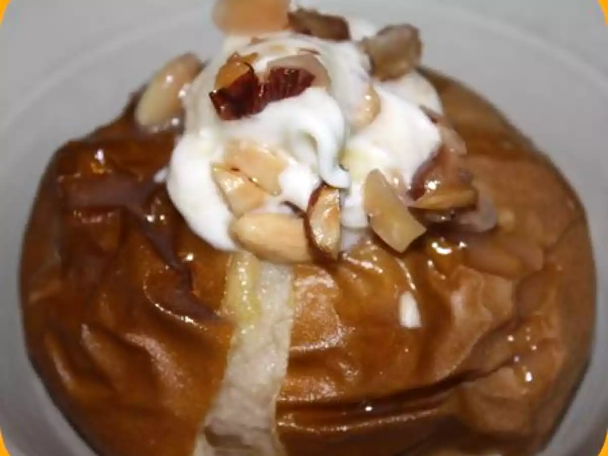 Pommes au four et Mascarpone aux Noisettes Amandes et Miel
