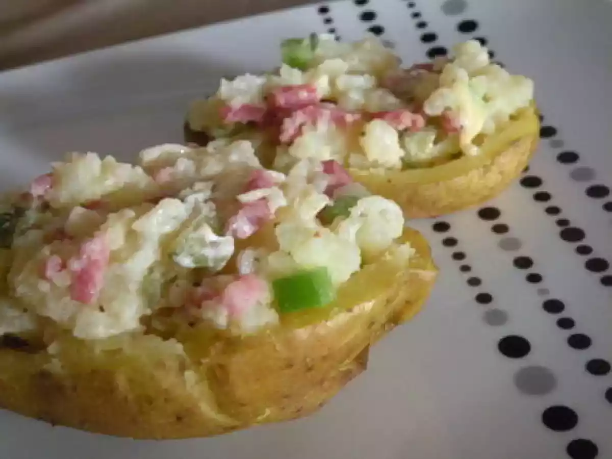 Pommes de terre au four poivron - bacon