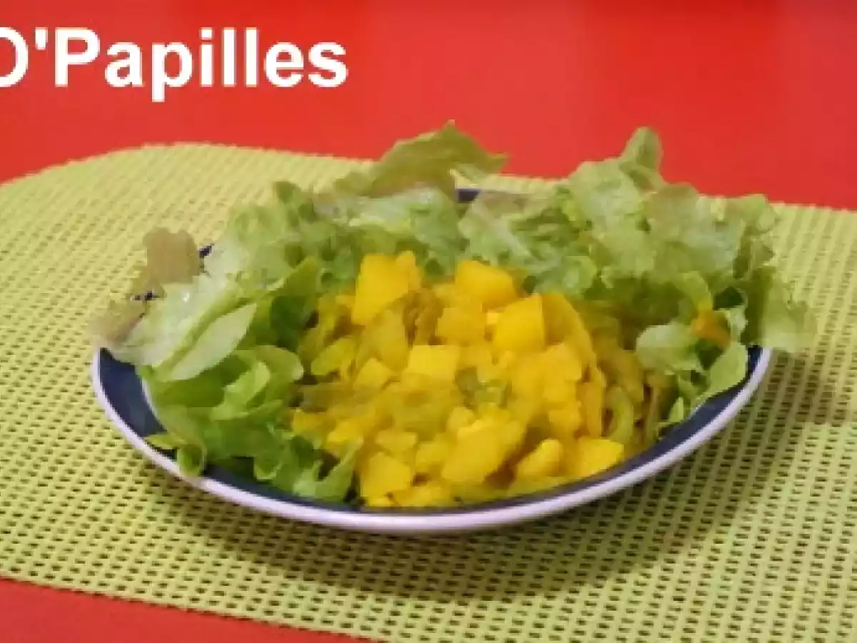 Pommes de terre aux haricots verts et aux poivrons