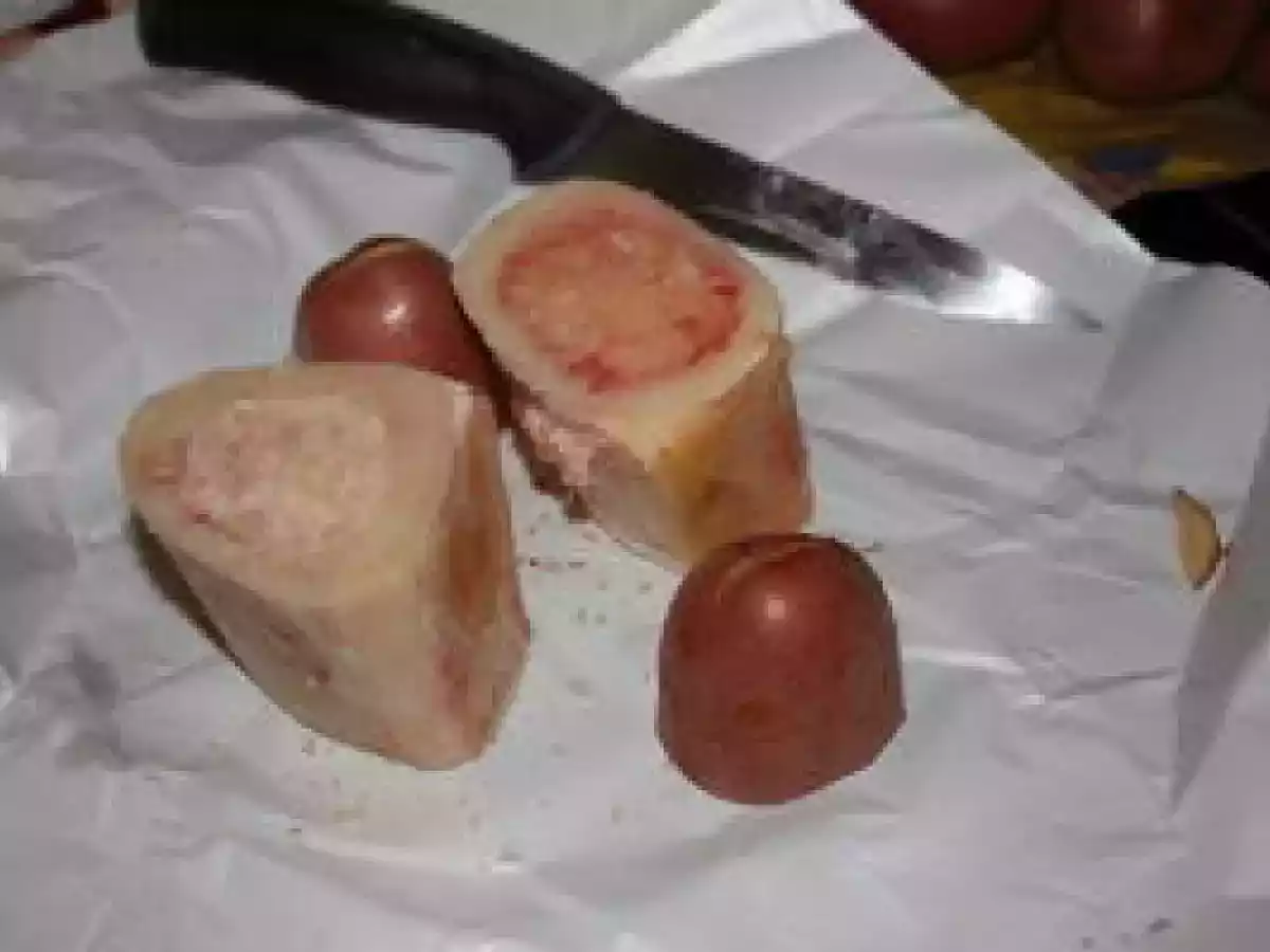 Pommes de terre confites à la moelle