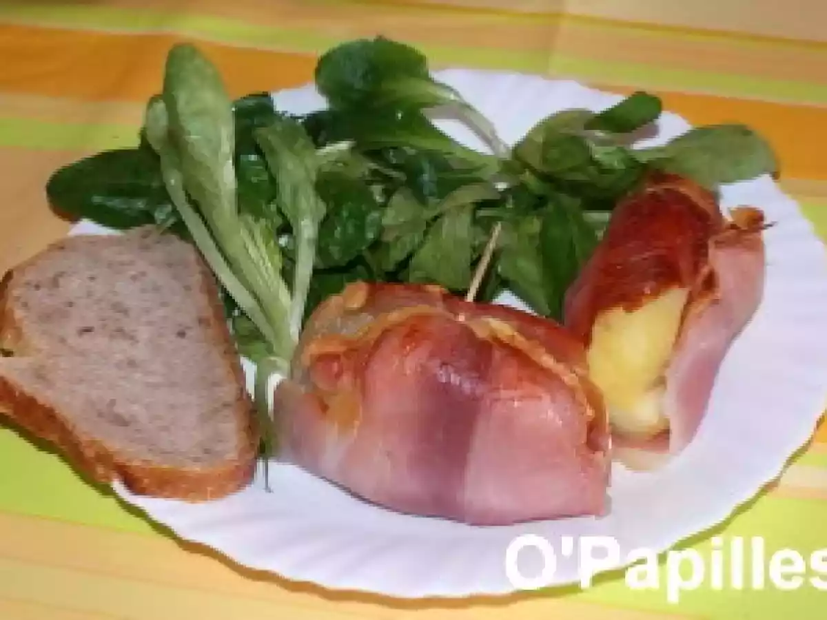 Pommes de terre enrobées de jambon cru