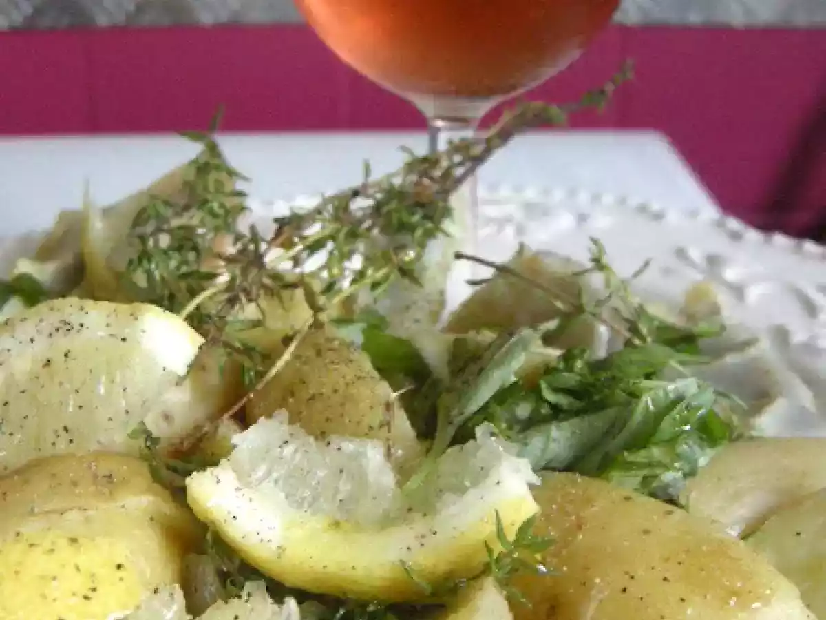 Pommes de terre et artichauts à la Plancha