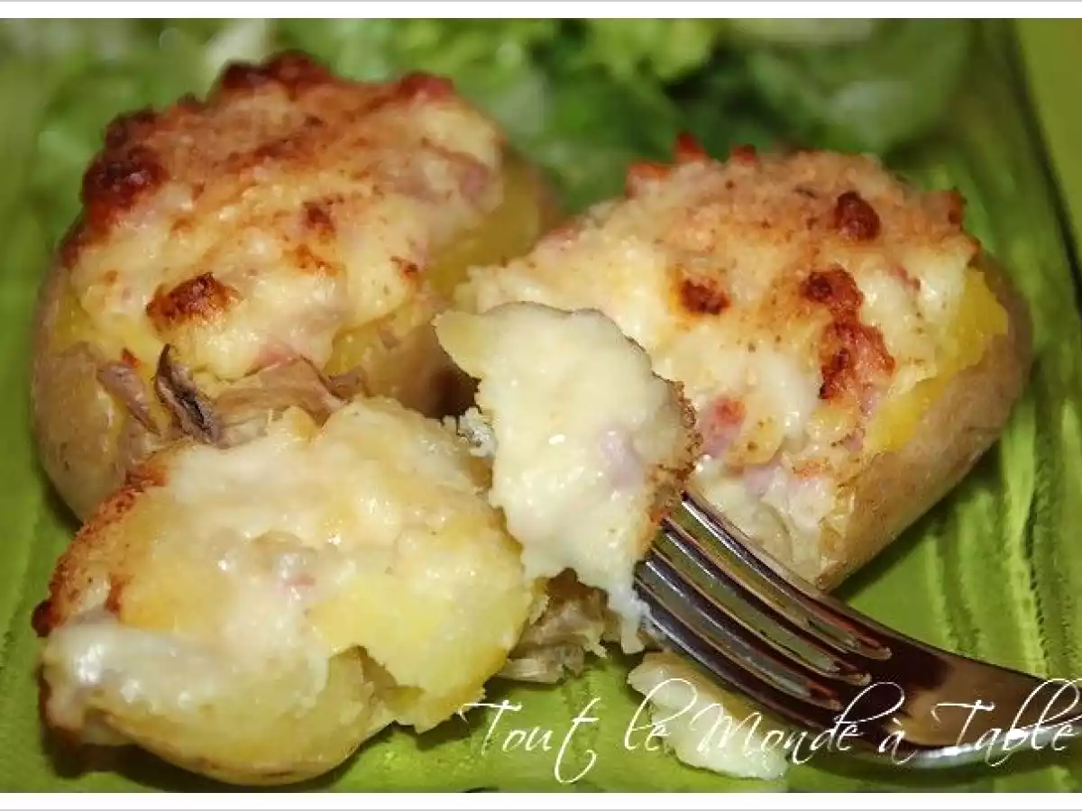 Pommes de terre farcies au chèvre et aux lardons - photo 2