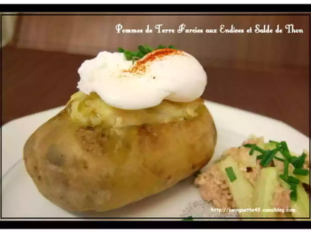 POMMES DE TERRE FARCIES aux ENDIVES et SALADE DE THON (d'Eric Leautey) - photo 4