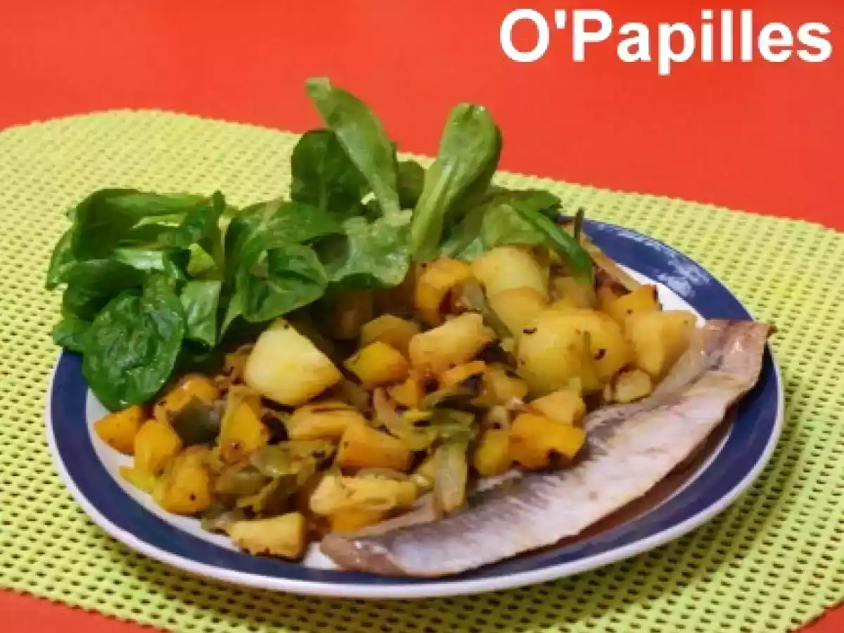 Pommes de terre rouge, poireaux et carottes braisés