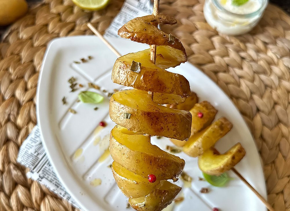 Recette de pommes de terre spirales au four
