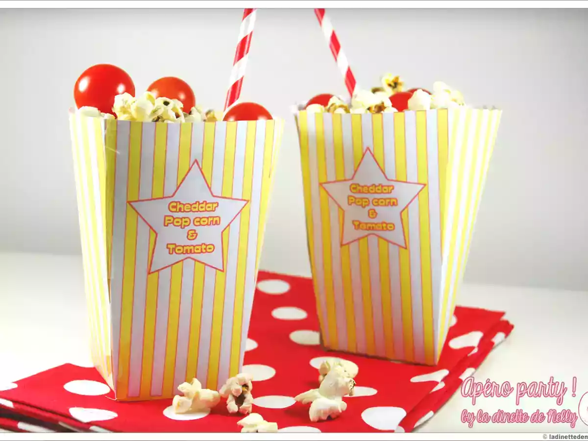 Pop corn au cheddar et tomates cerise