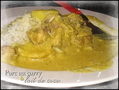 Porc au curry et lait de coco