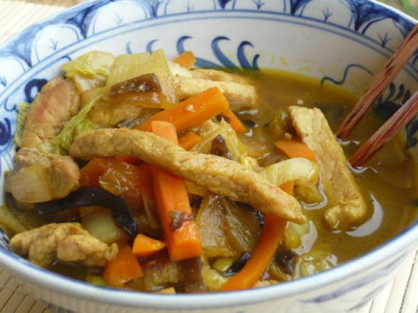 PORC AU CURRY SANS LAIT DE COCO