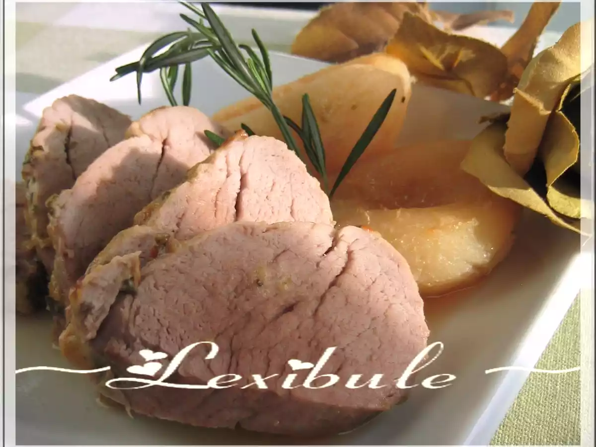 Porc aux poires et au romarin
