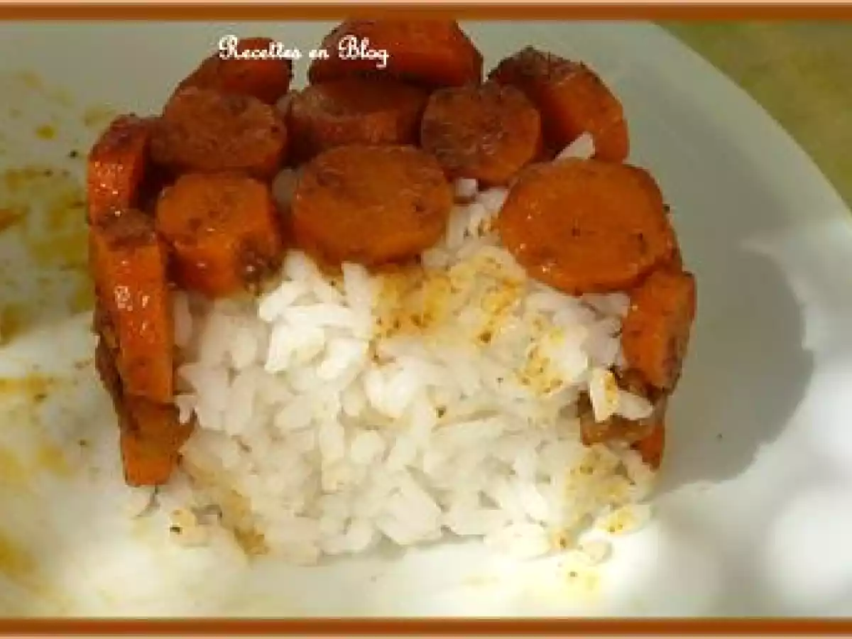 PORC OU POULET AUX CAROTTES ET AU CURRY RIZ NATURE - photo 3