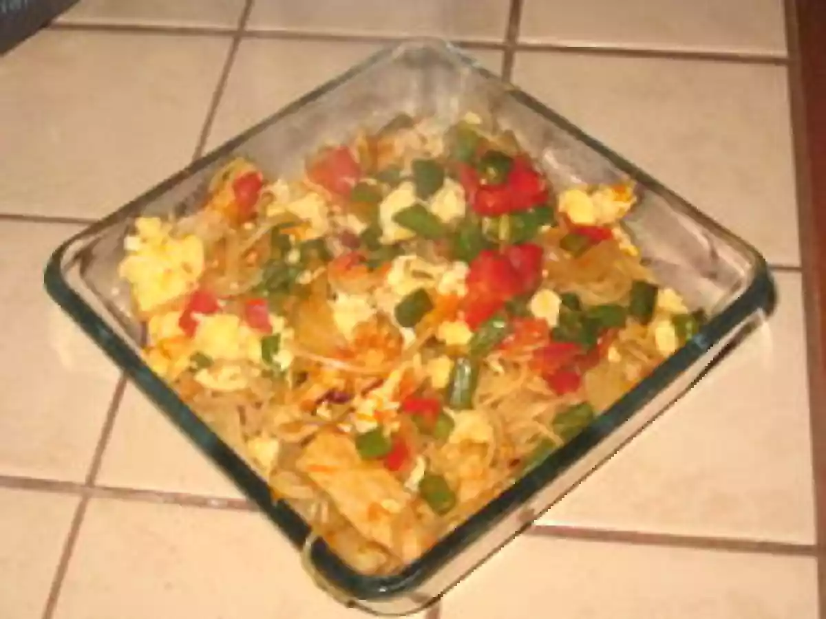 Porc sauté aux nouilles chinoises