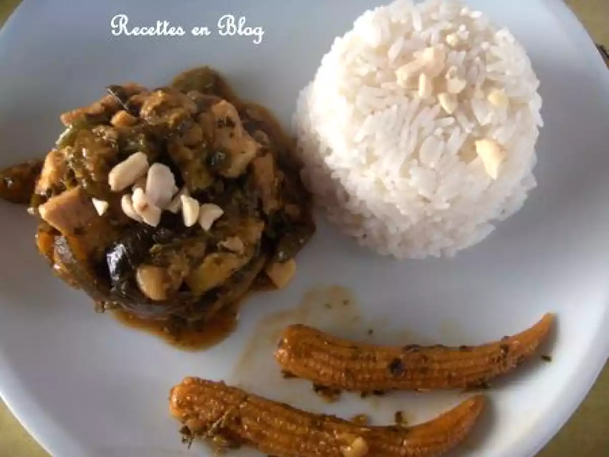 PORC THAI AUX MINI EPIS DE MAIS, COURGETTE ET AUBERGINE - photo 3