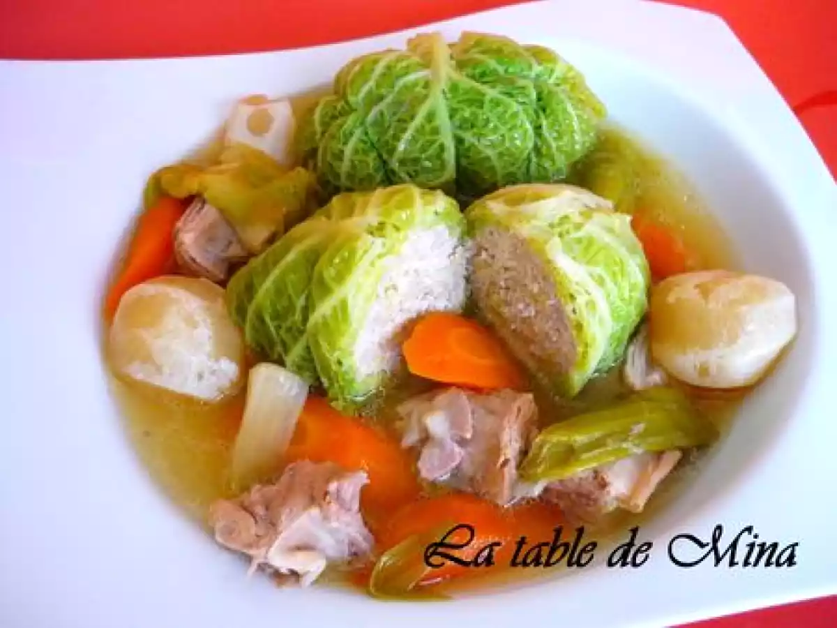 Pot-au-feu au chou farci