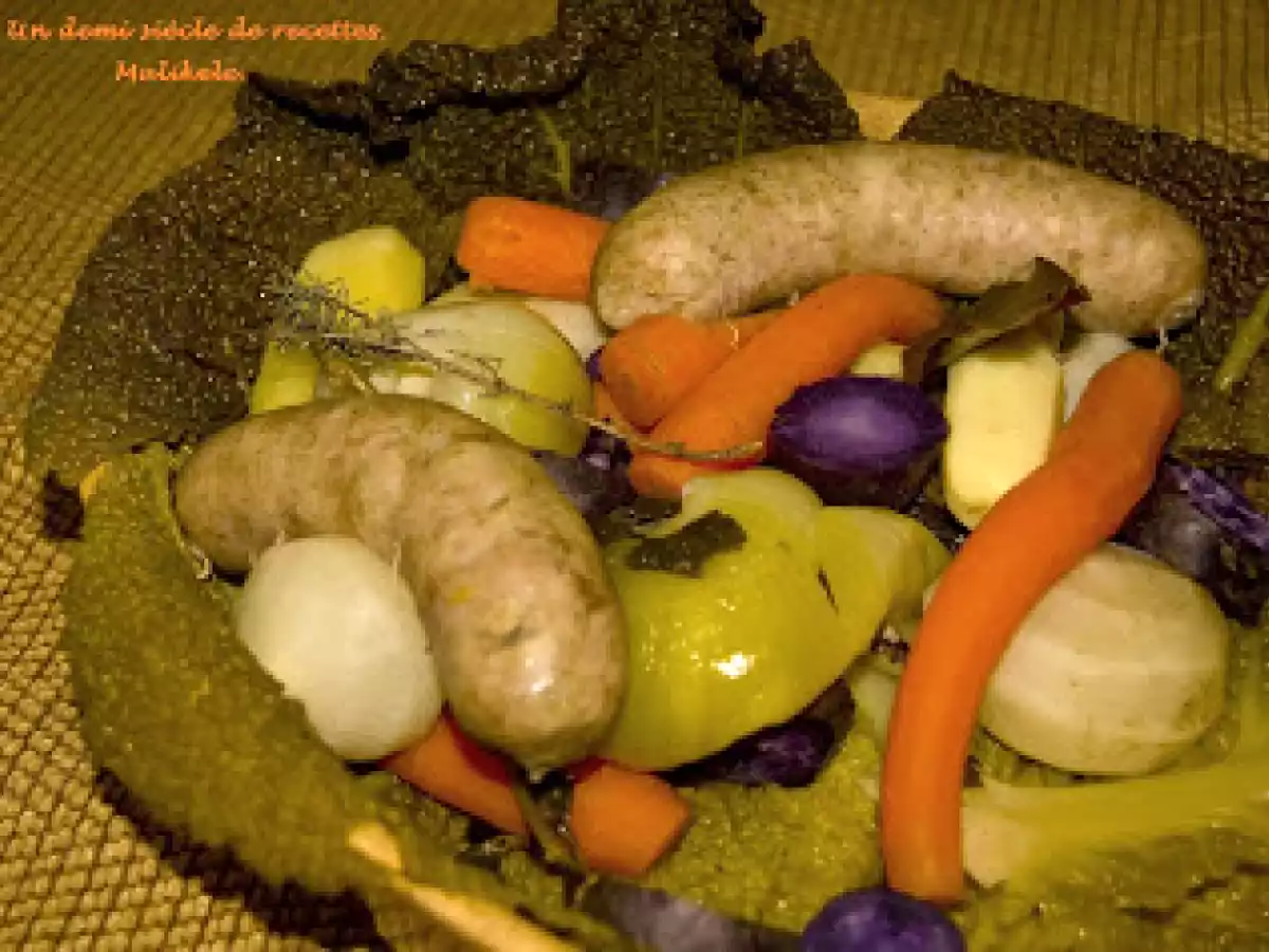Pot au feu de boudin de soupe .