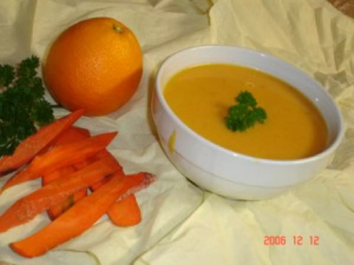 Potage aux carottes, patates douces et oranges - photo 2