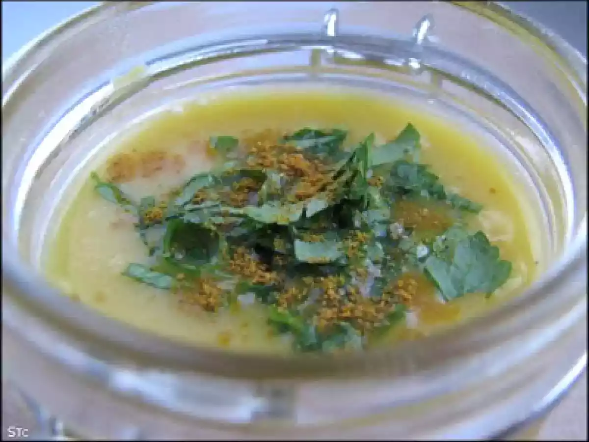 Potage de potimarron & poireau au curry