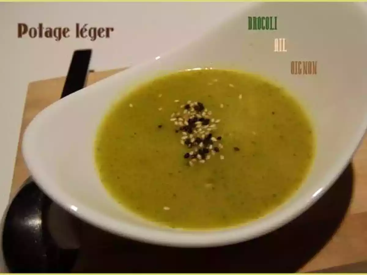 Potage léger au brocoli, sans gluten ni lactose