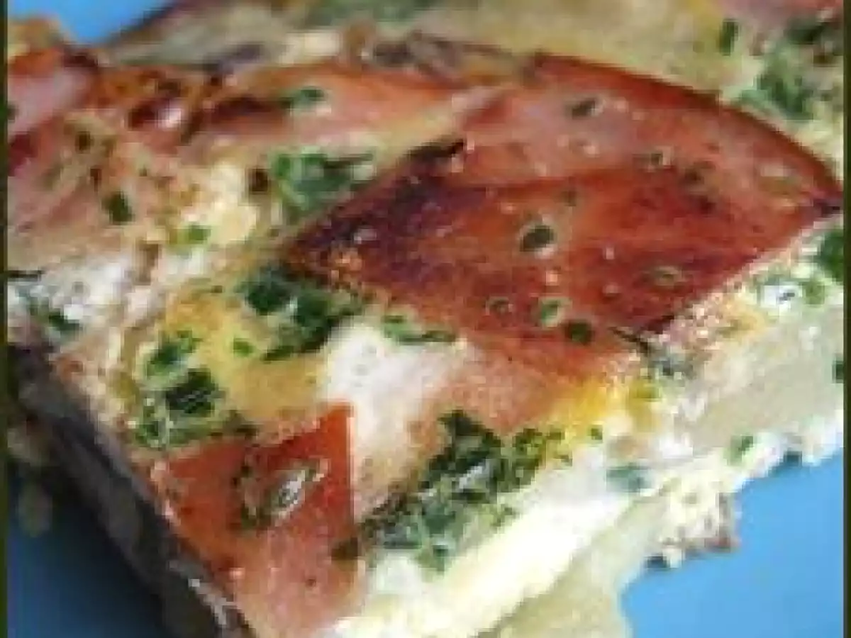 Potato frittata, frittata aux pommes de terre, à l'oignon et au bacon - photo 4