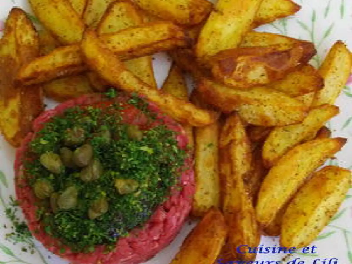 Potatoes aux épices cajun et steak tartare