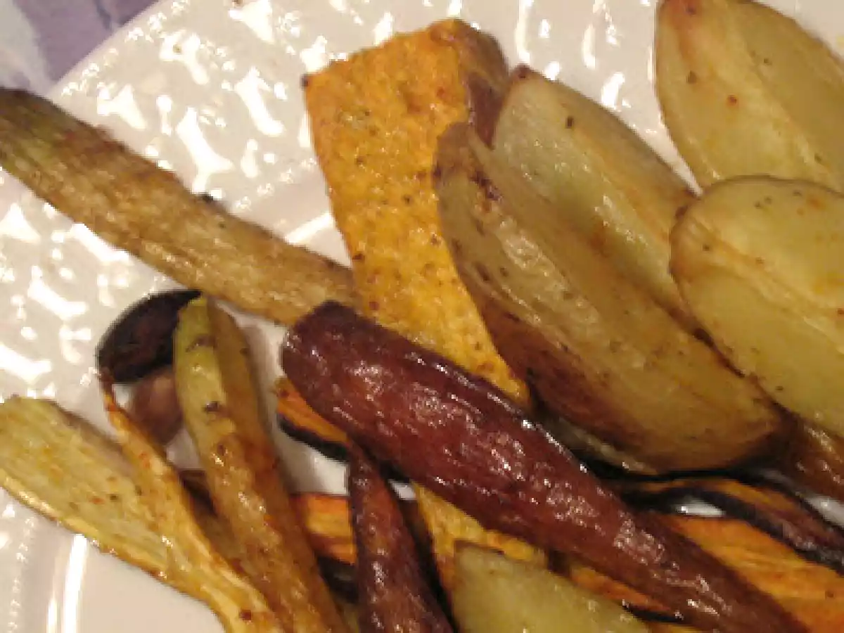 Potée de lentilles et légumes rôtis