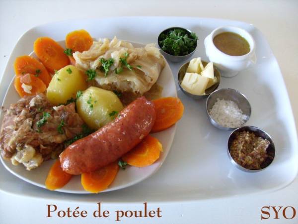 Potée de poulet-saucisses fumées façon Mamigoz