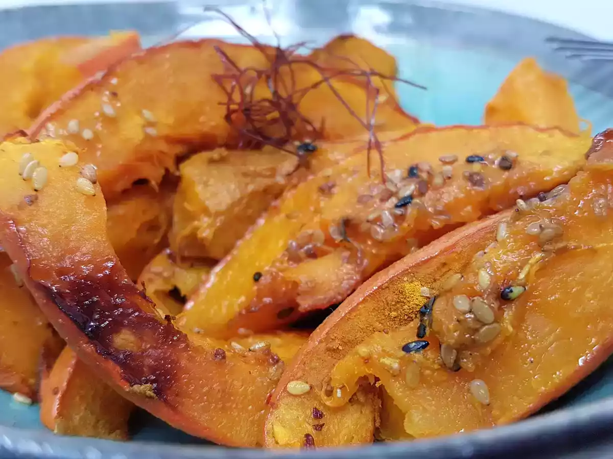 Potimarron rôti aux épices et sirop d'érable