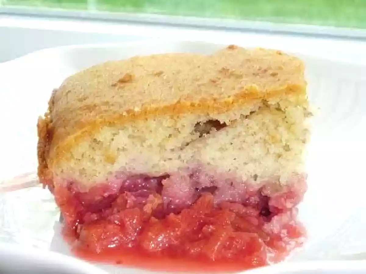 Pouding à la rhubarbe et aux fraises