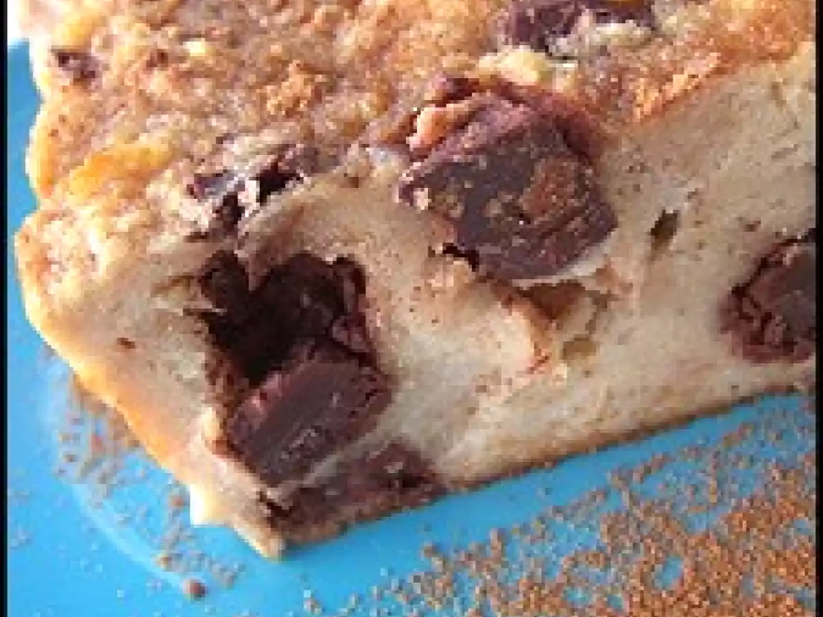 Pouding au pain à la banane et aux pépites de chocolat