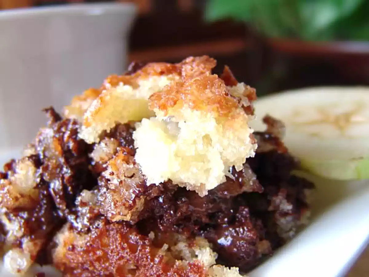 Pouding aux pommes et chocolat