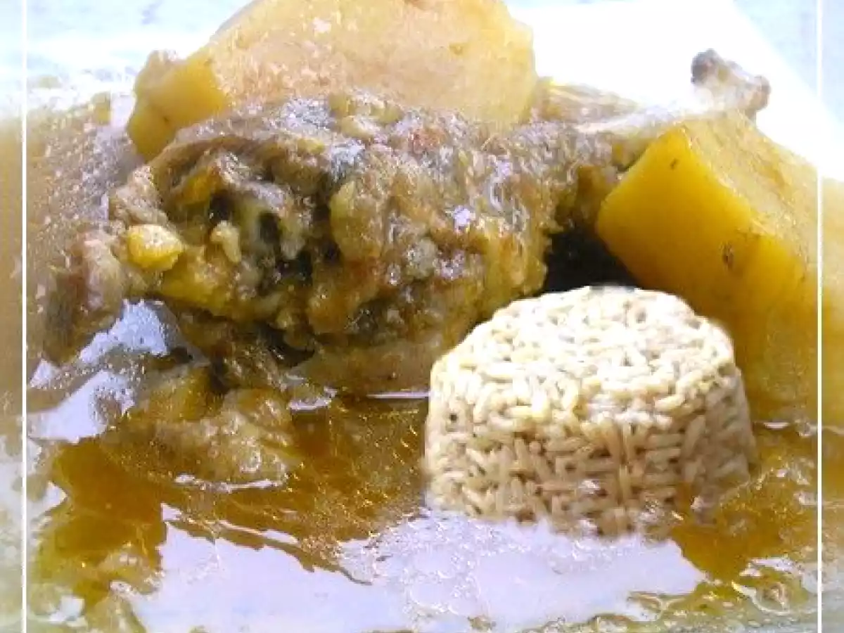 Poule des Iles, recette rapide à la cocotte minute