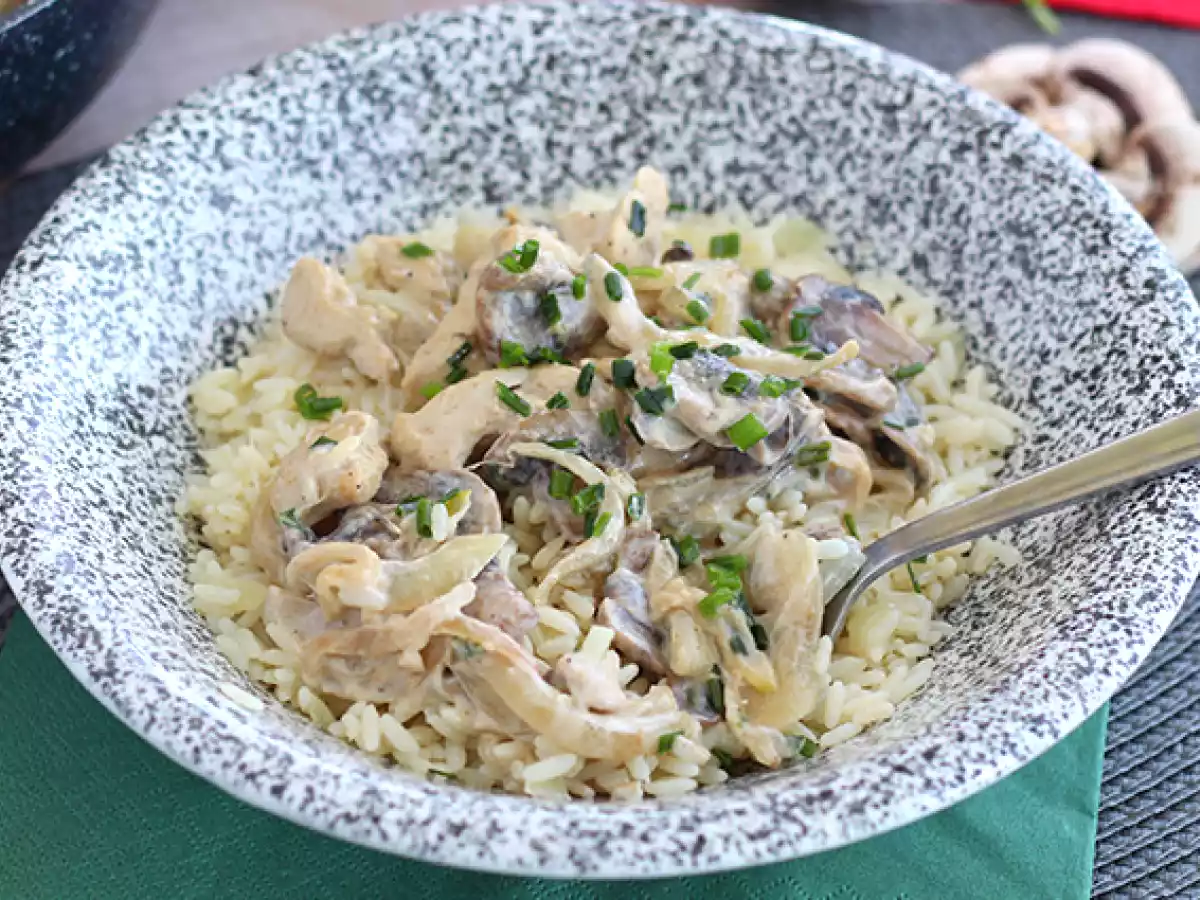 Poulet à la crème et aux champignons - photo 4