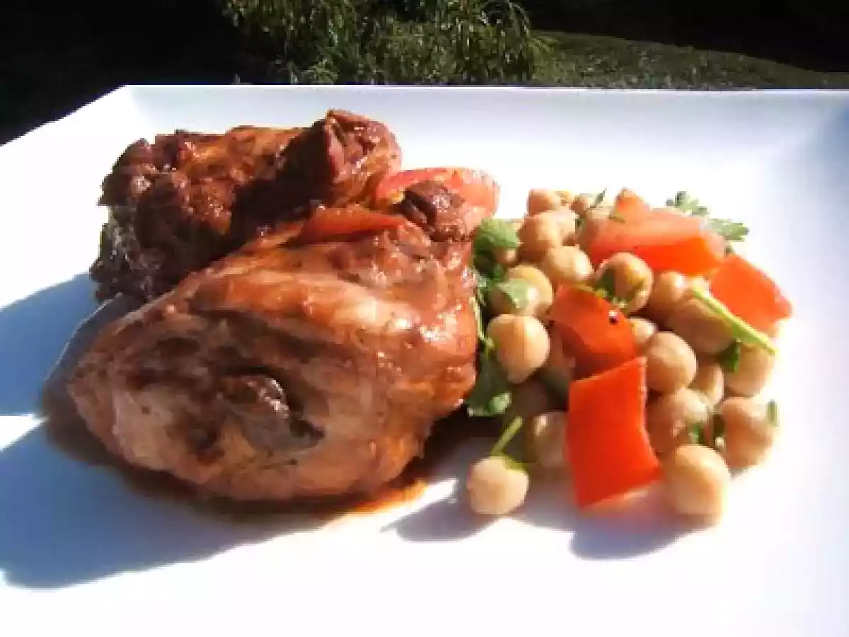 Poulet à la diable et salade de pois chiches à la figue de Barbarie - photo 2