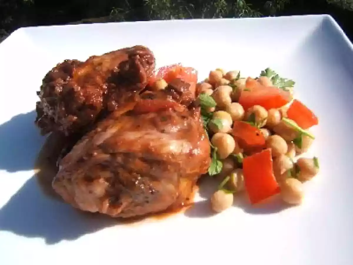 Poulet à la diable et salade de pois chiches à la figue de Barbarie - photo 3