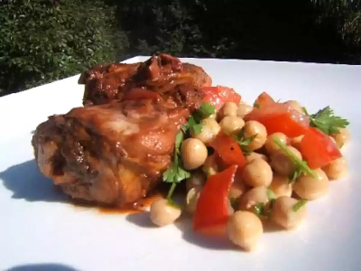 Poulet à la diable et salade de pois chiches à la figue de Barbarie - photo 4