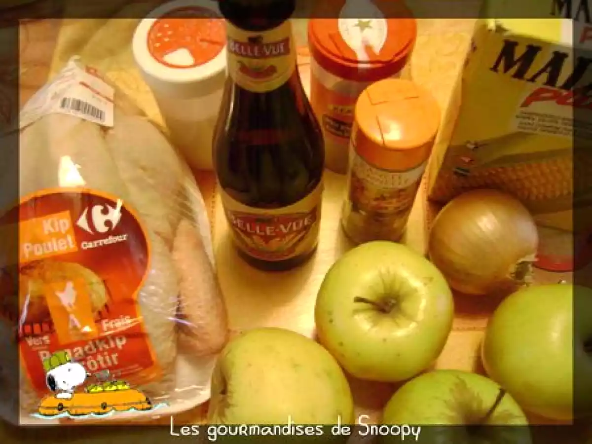 Poulet à la gueuze sauce aux pommes - photo 2