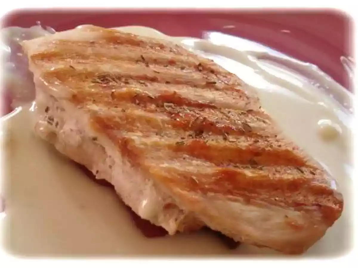 Poulet à la sauce au chèvre et au miel légère