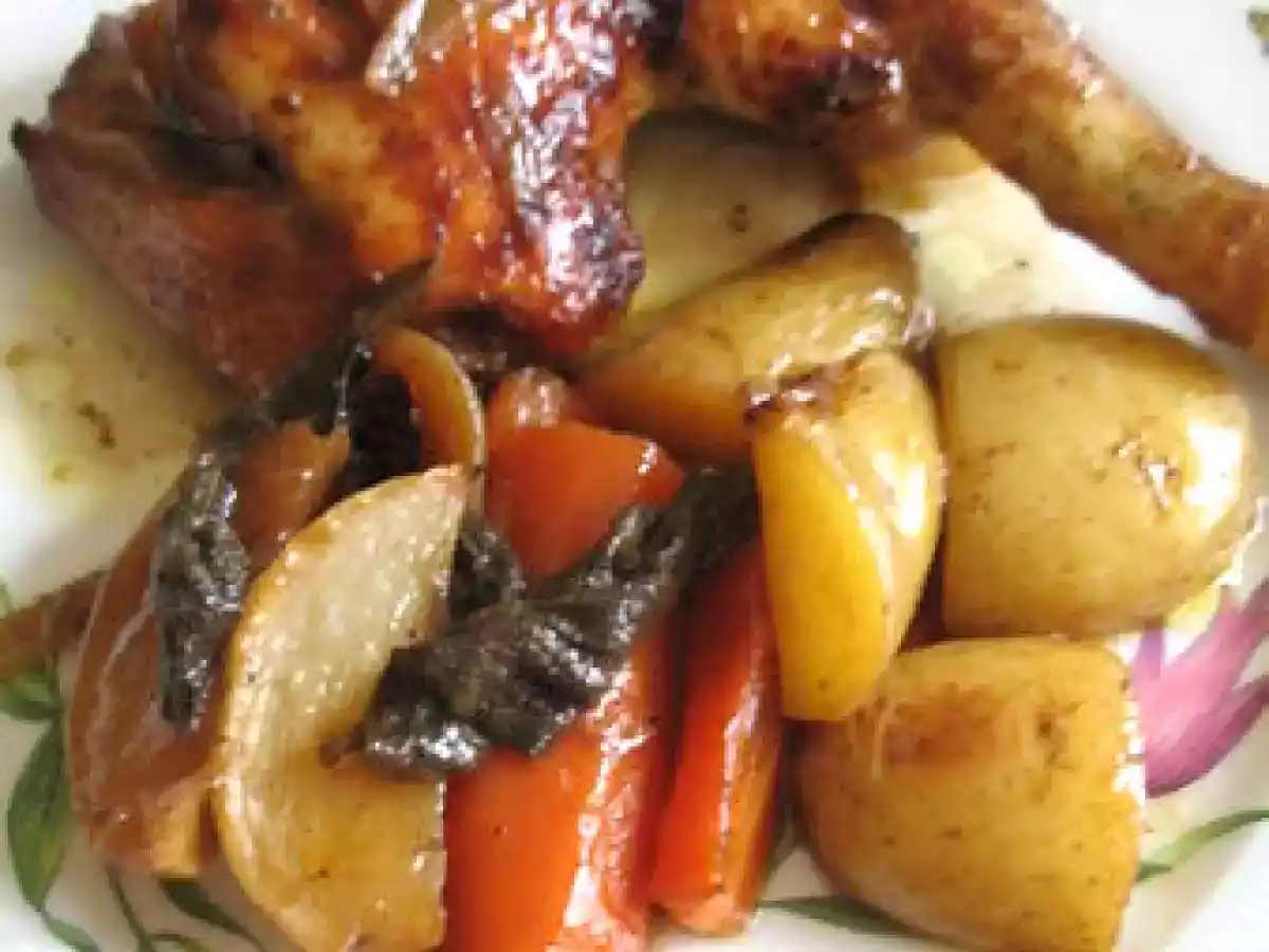 Poulet au balsamique et légumes rôtis. - photo 2