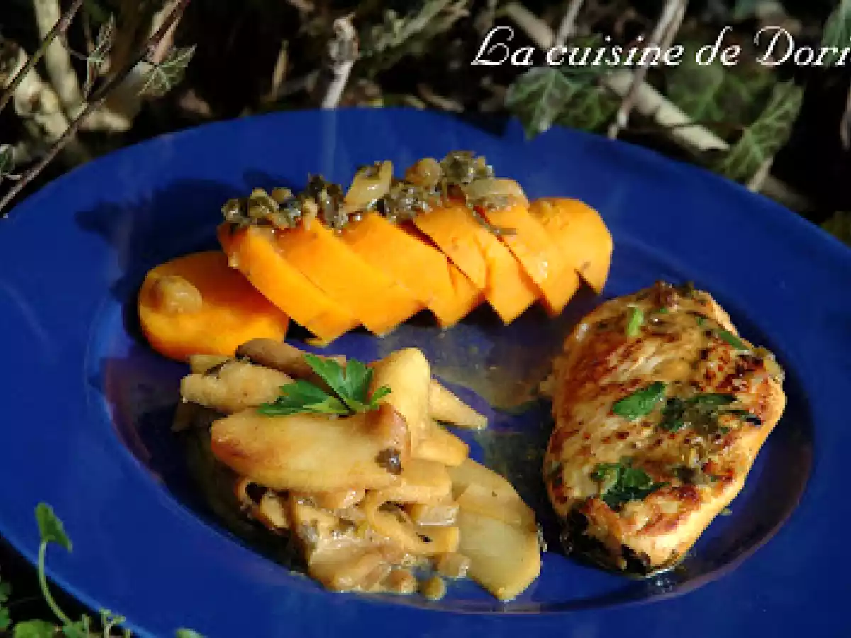 Poulet au cidre et Coeur pour la Saint-Valentin