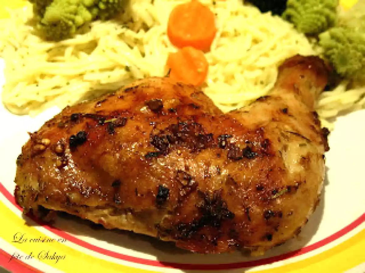 Poulet au citron, ail et fines herbes