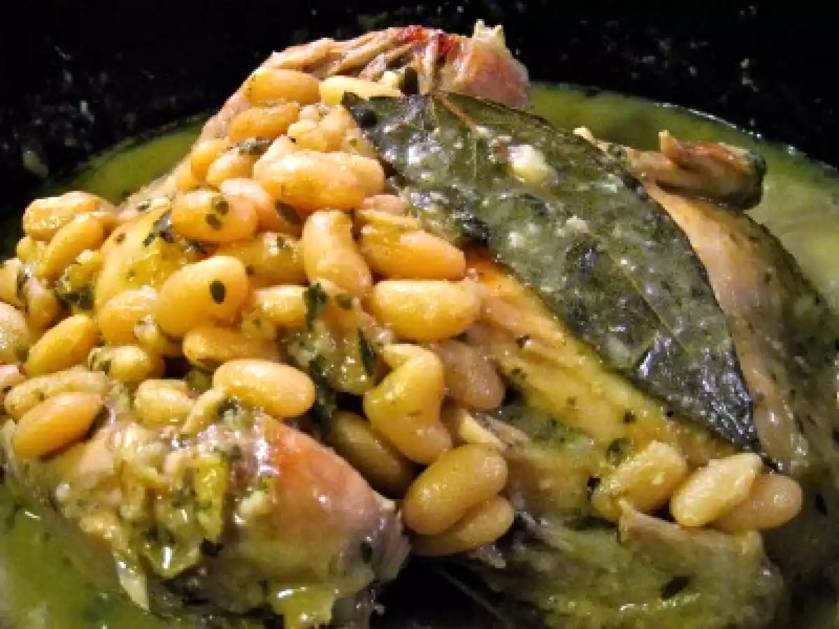 Poulet au citron et au gingembre et ses mojettes