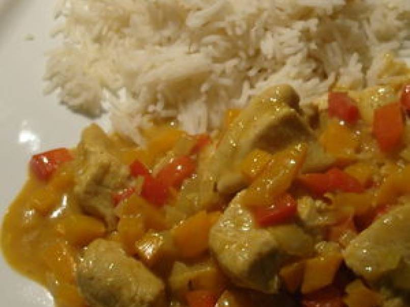 Poulet au curry et au poivron rouge WW