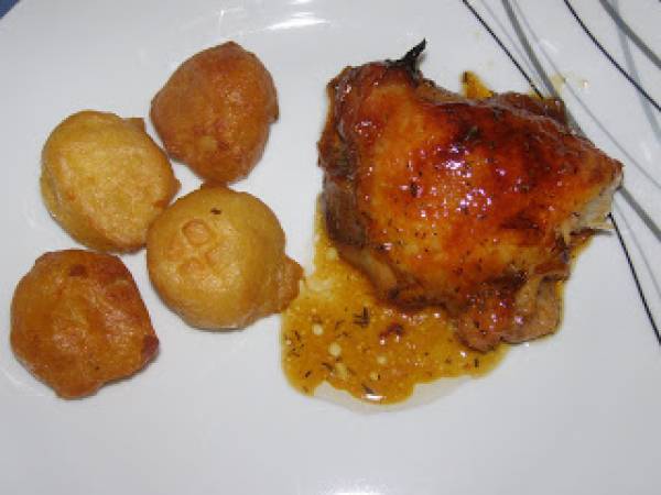 Poulet au miel et Pommes Dauphines Deuxieme round