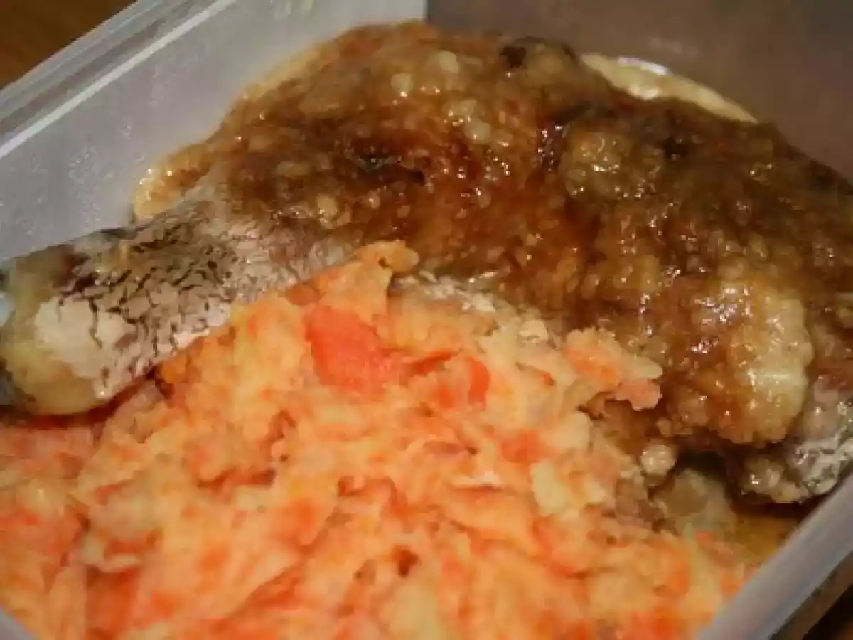 Poulet au miel et sa purée de carottes