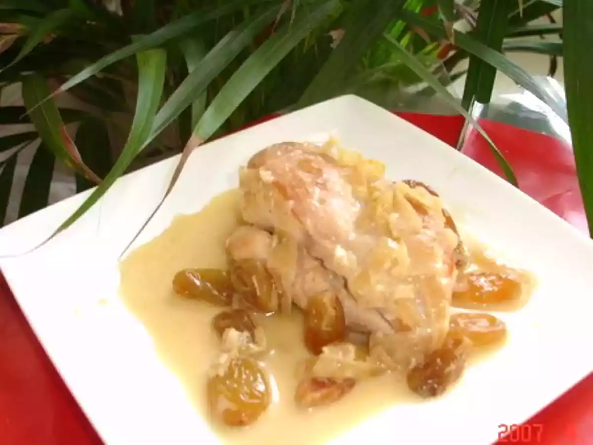 Poulet au porto blanc aux gros raisins secs et joyeuses fêtes de pâques à tous - photo 2