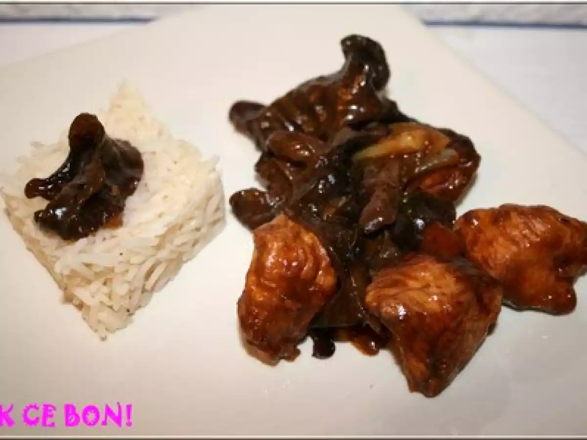 Poulet aux champignons noirs et pousses de bambou - photo 2