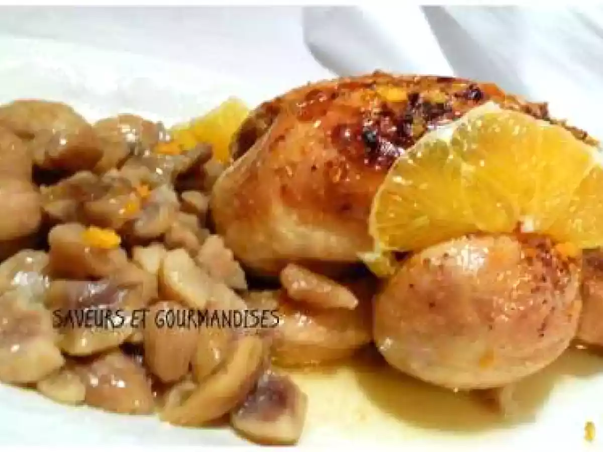 POULET AUX MARRONS ET JUS d'AGRUMES. - photo 2