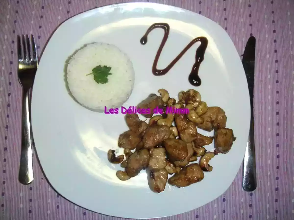 Poulet aux noix de cajou au xerès