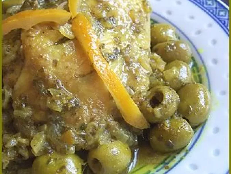 Poulet aux olives et citrons beldi confits ( Maroc ), photo 1