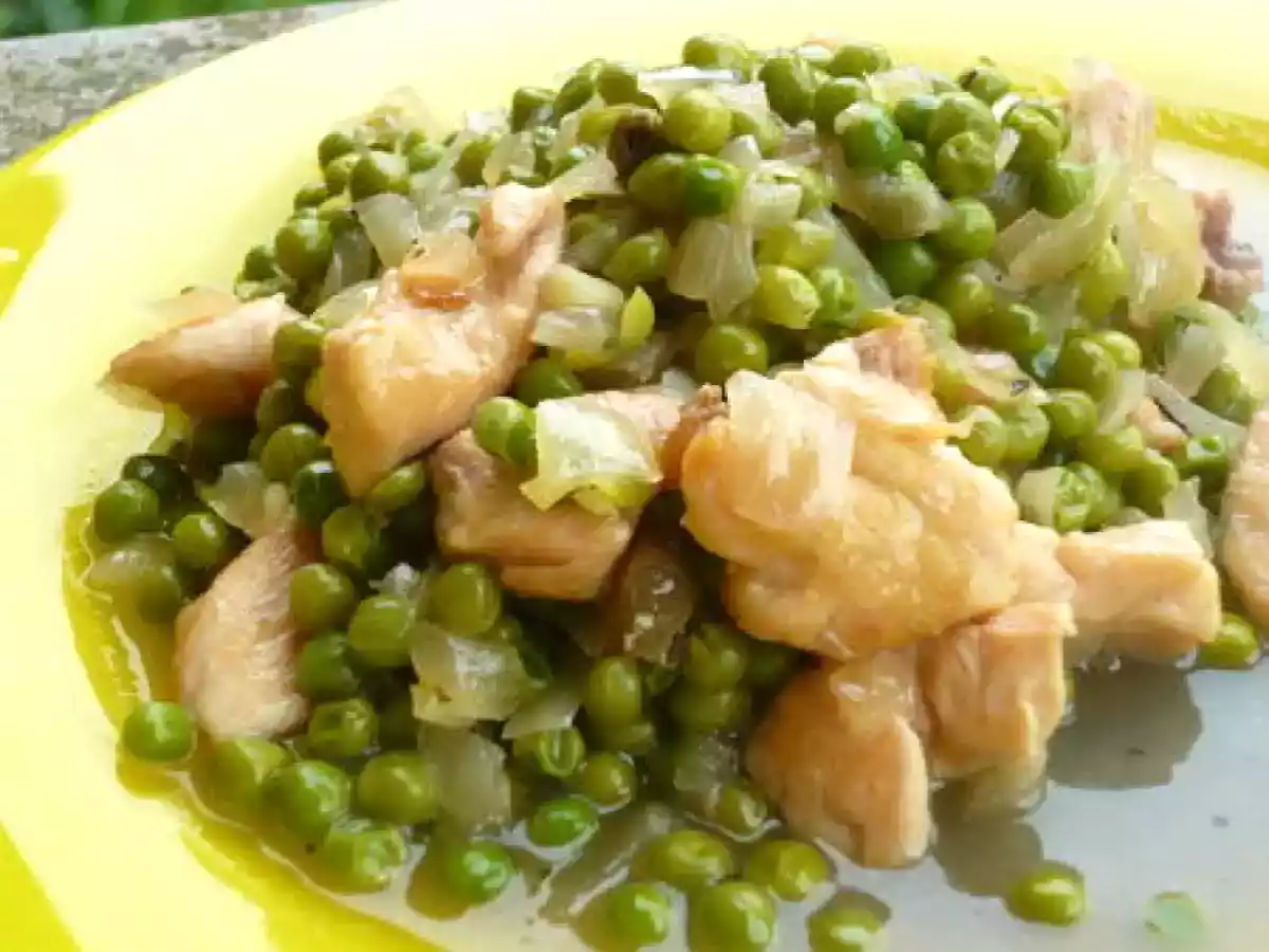 Poulet aux petits pois